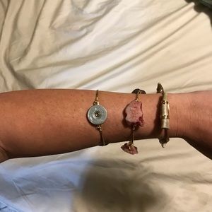 Wire wrap bracelets w/ stone, 12 ga, deer ant SALE
